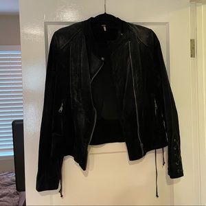 Free People Washed Velvet Jacket